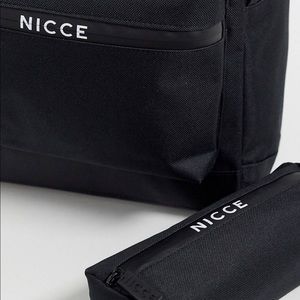 Nicce Backpack Black New with tags and pencil bag.